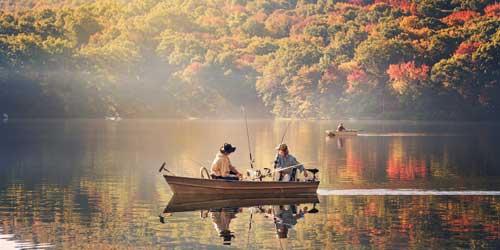Fall Fishing in Litchfield County CT - Fall Foliage in Connecticut 2023 - Photo Credit Shutterstock