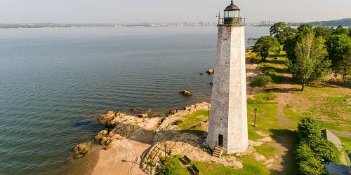Beach at Lighthouse Point State Park in New Haven, CT - Photo Credit Shutterstock